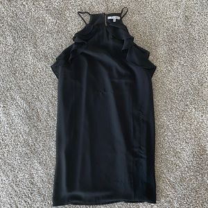 Black naked zebra mini dress